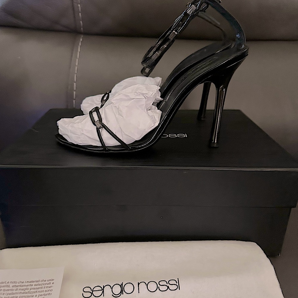 Sergio Rossi Black Dress Sandals